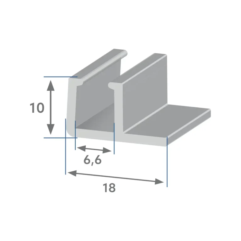 R 2302 - Perfil para fixação de vidro