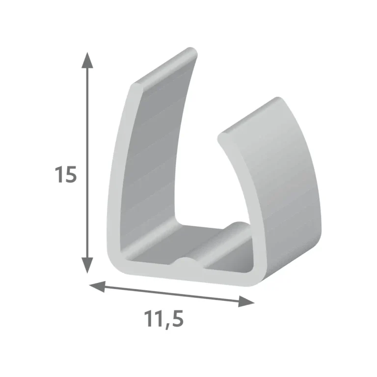 R 3033 - Perfil para acabamento de chapas de PC 15x11,5