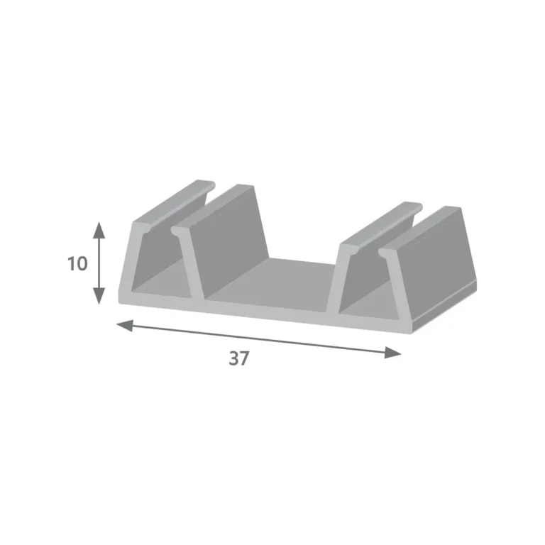 R 4012 - Perfil de fixação vidro duplo