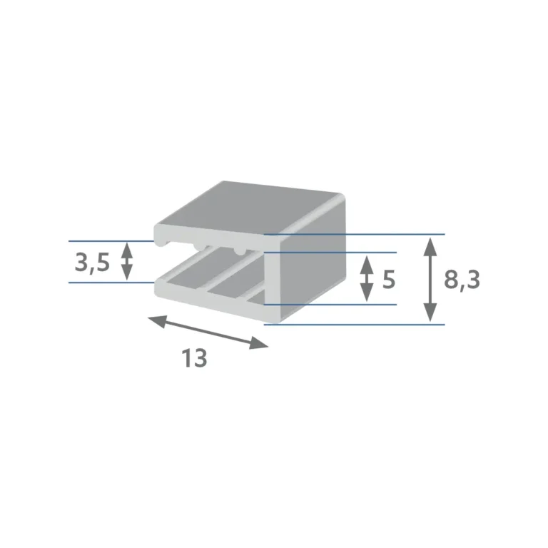 R 4106 - Perfil para encaixe de vidro
