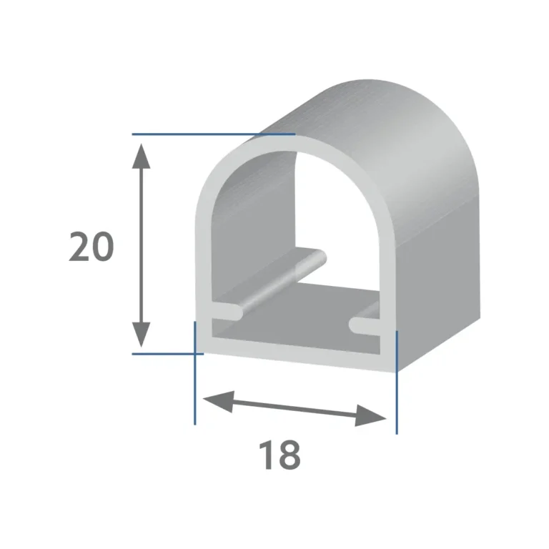 R 4145 - Perfil em PC para barra de LED