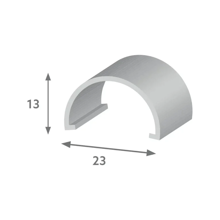R 4153 - Perfil transparente em PC para luminária